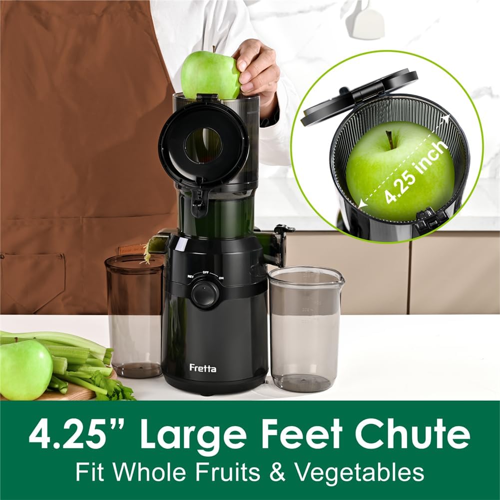 Fretta Nifty F5000 Cold Press Juicer, Slow Masticating Juicer Machine